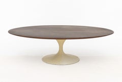Eero Saarinen Walnut Tulip Coffee Table, Mid-Century Modern, 1950s