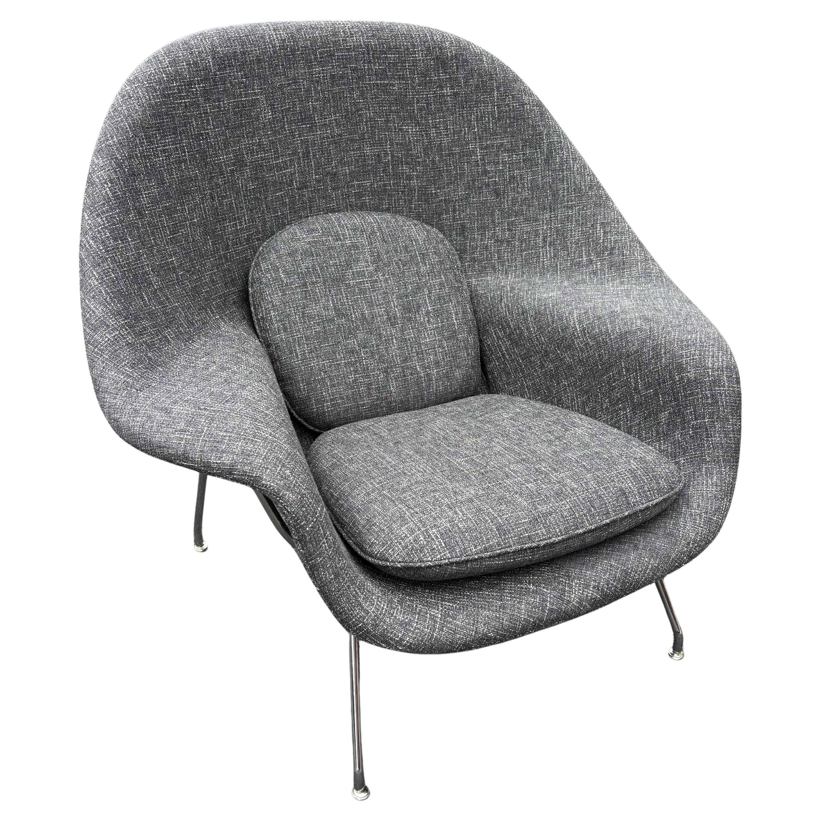 Eero Saarinen for Knoll Womb Chair newly reupholstered in a Rivington Charcoal