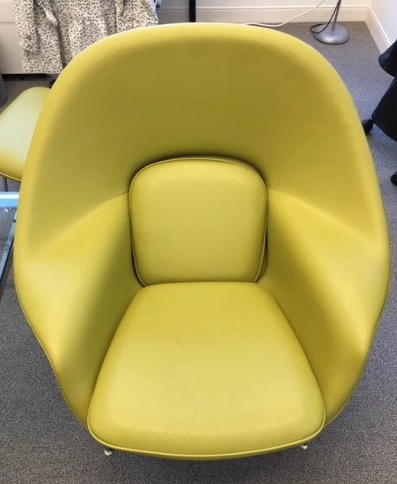 womb chair yellow