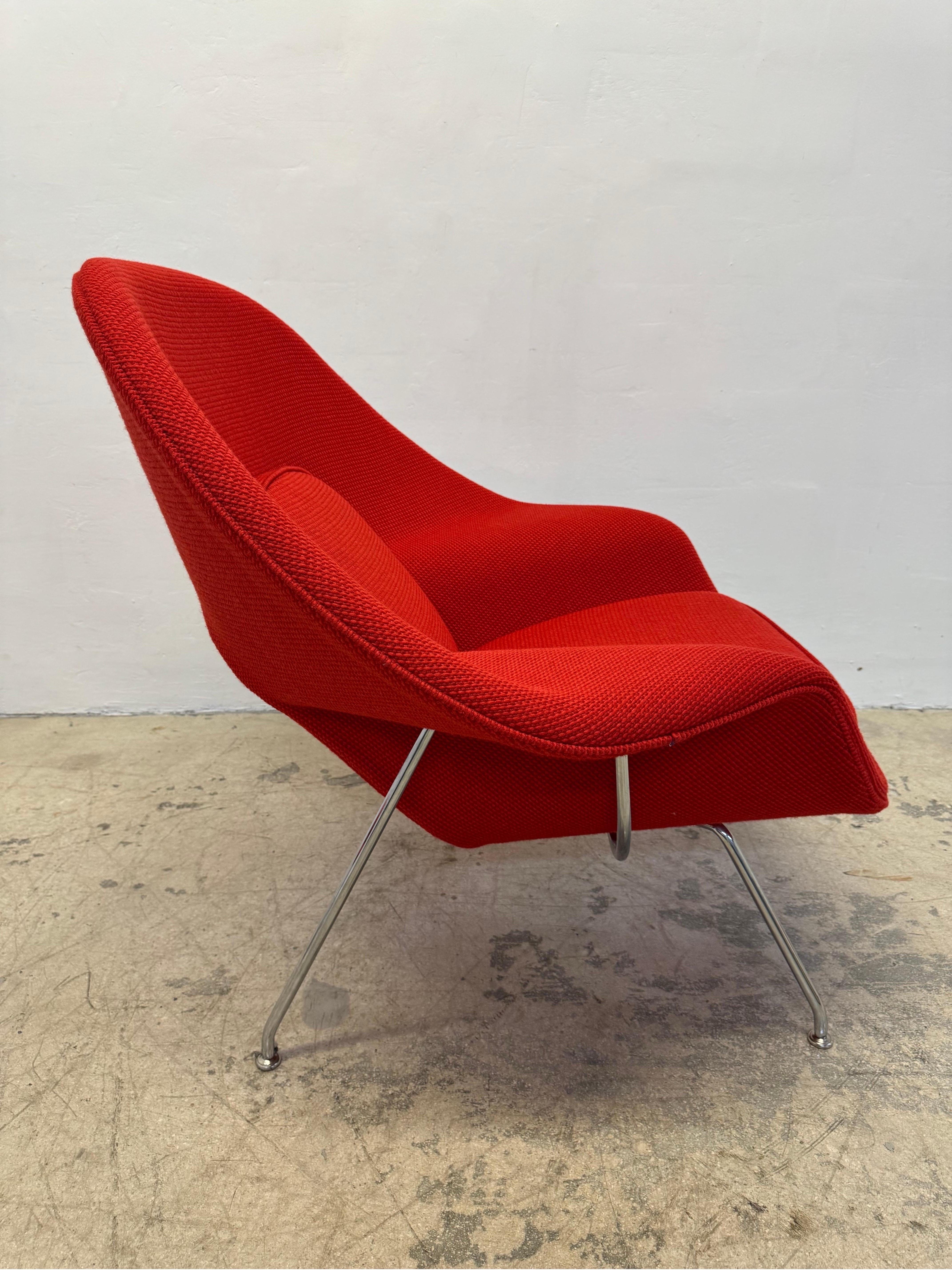 Fabric Eero Saarinen for Knoll “Womb” Lounge Chair and Ottoman