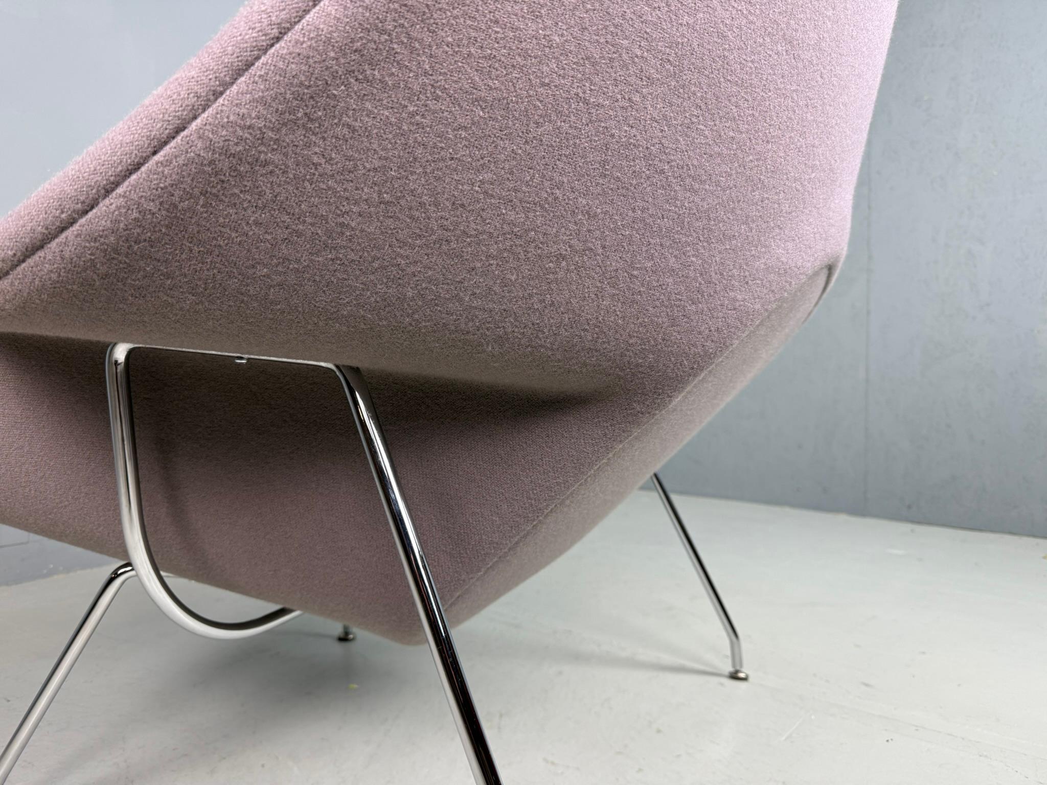 Eero Saarinen para Knoll Silla de salón Womb en tela gris malva en venta 12