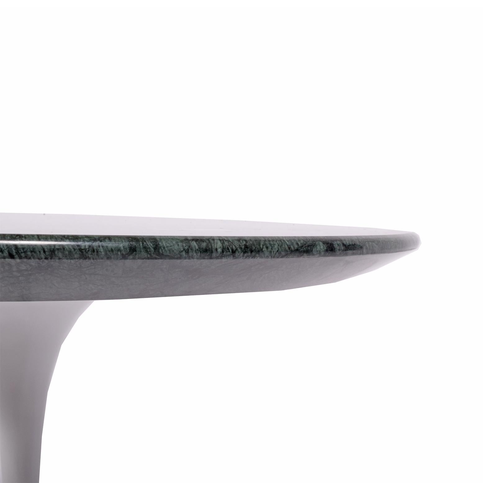 American Eero Saarinen Green Marble Side Table #163 F for Knoll
