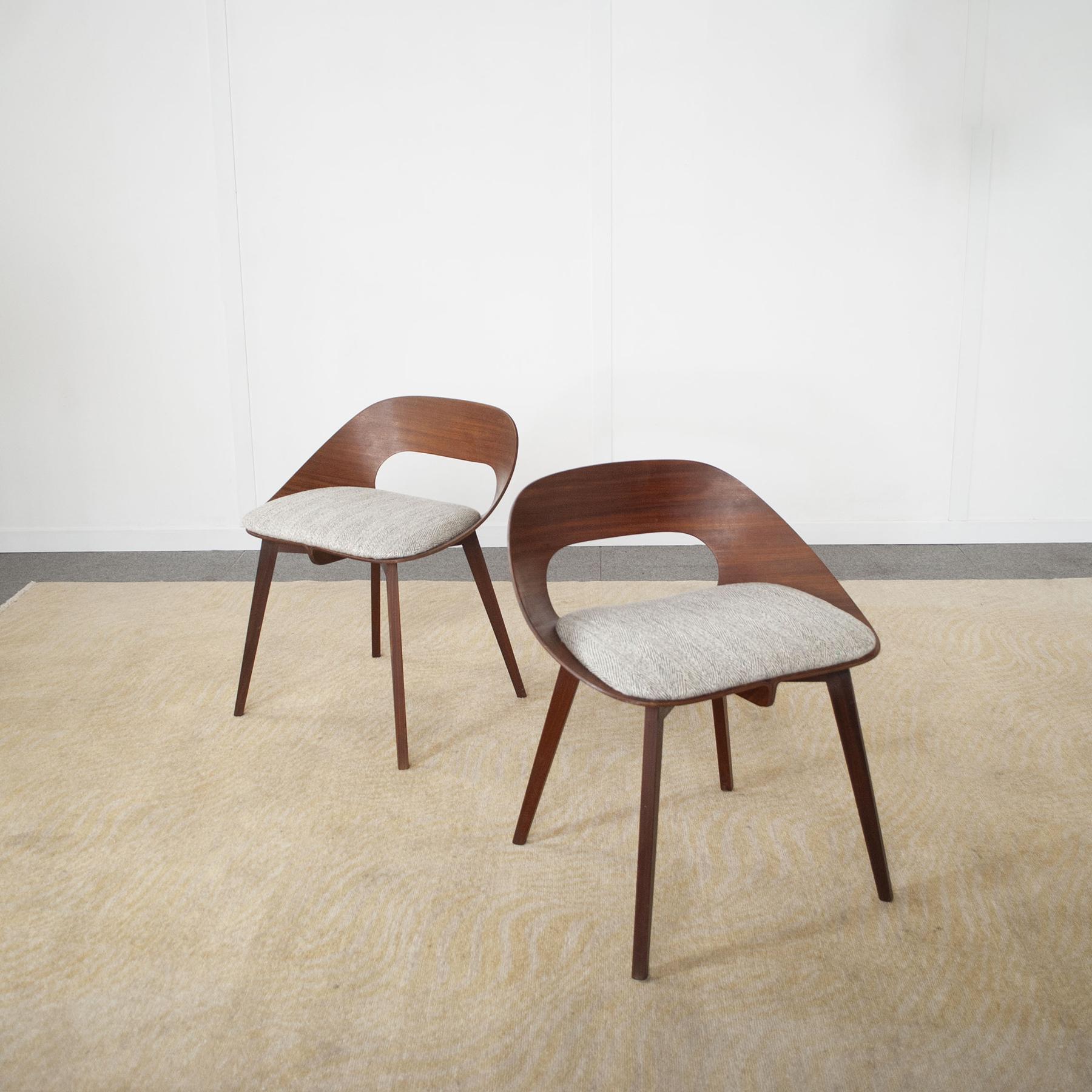 Italian Eero saarinen in the style set of two chairs mid fifties