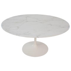 Vintage Eero Saarinen Knoll Calacatta Marble Dining Table