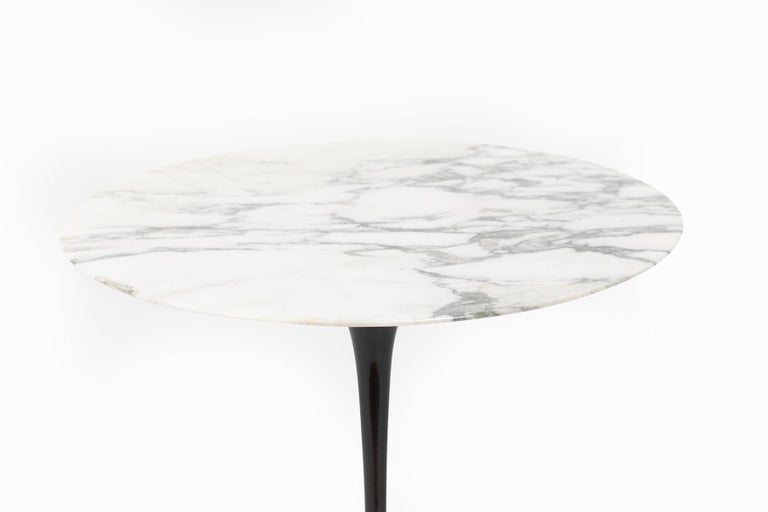 Mid-Century Modern Eero Saarinen Knoll Calacatta Marble Side Table