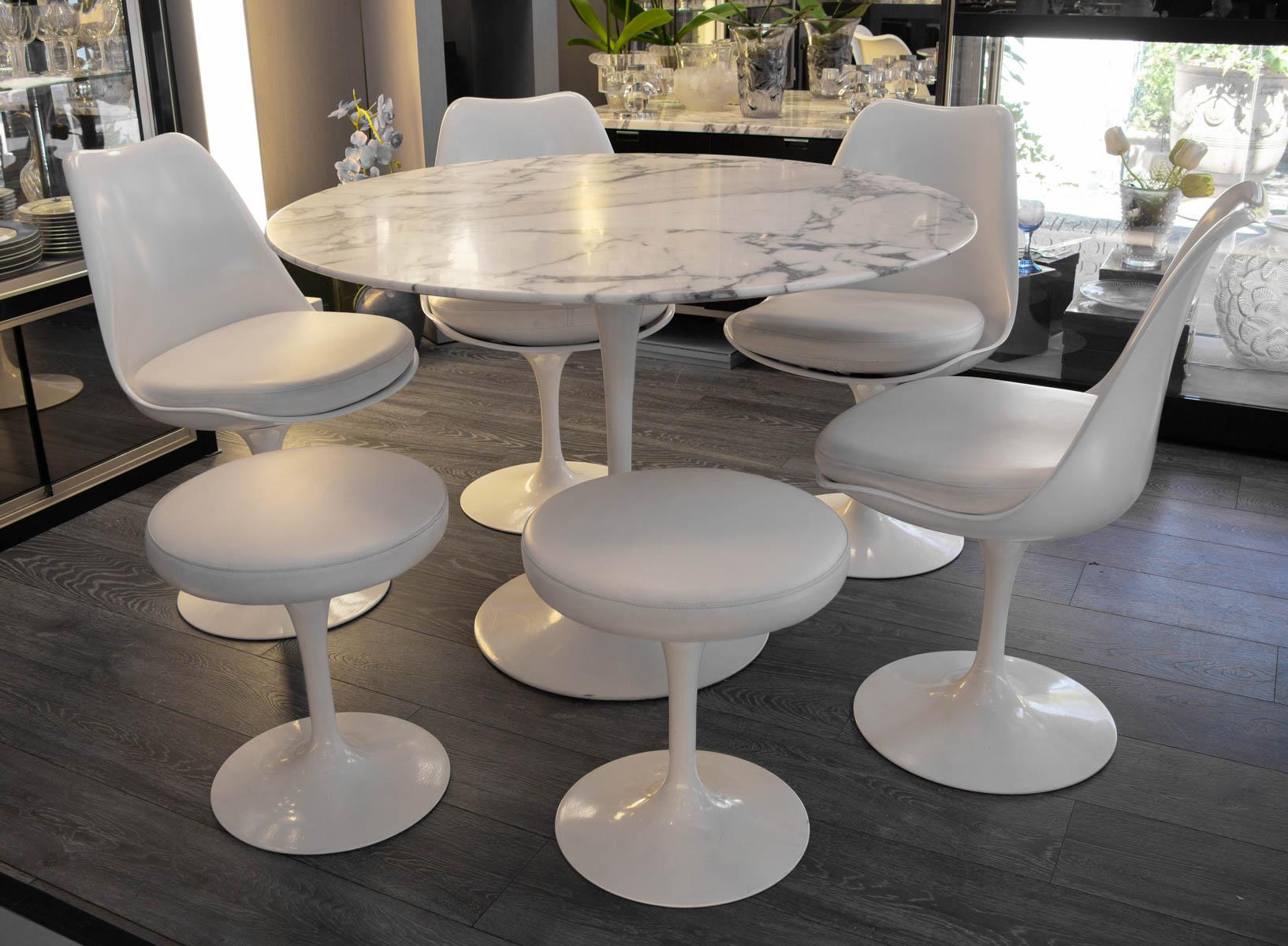 20th Century Eero Saarinen and Knoll International Suite De 4 Chaises For Sale