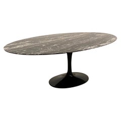 Eero Saarinen & Knoll International "Tulip" Oval Black Table