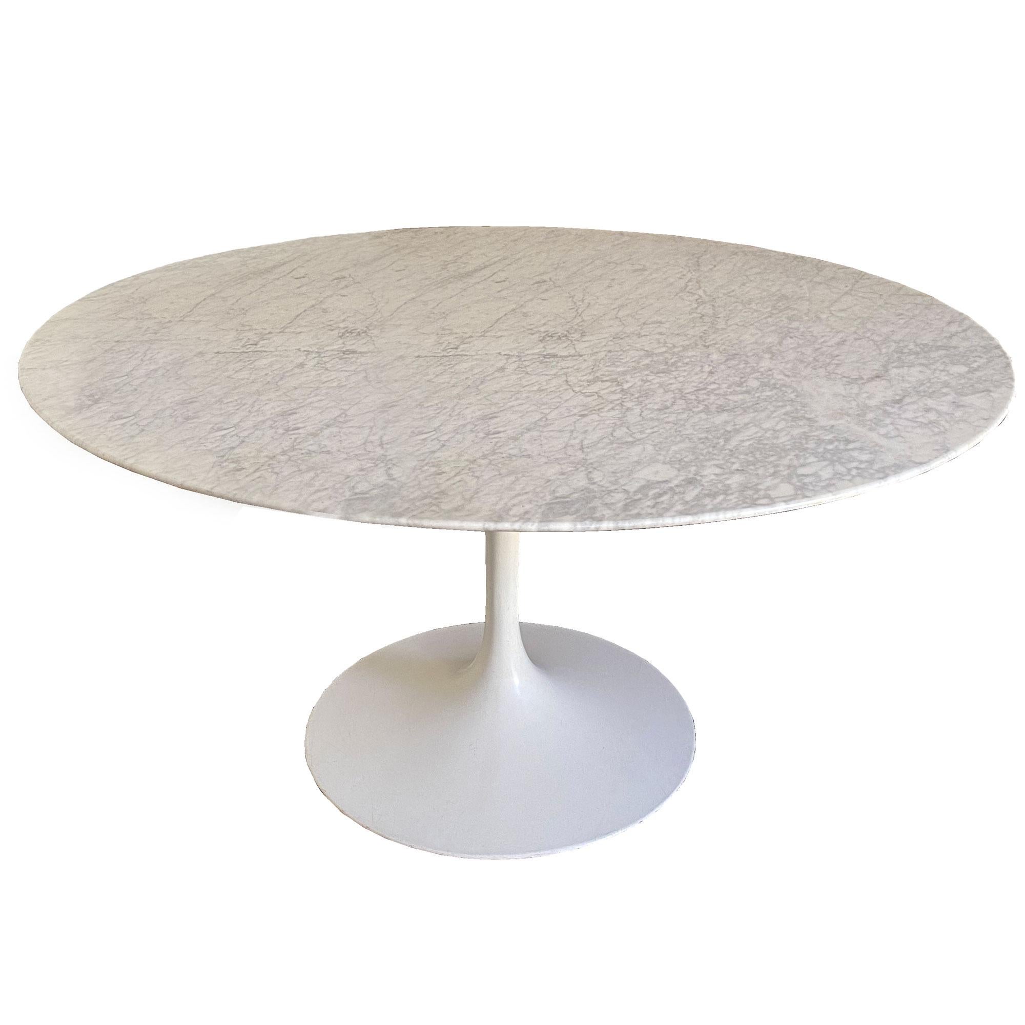 Mesa de mármol Eero Saarinen Knoll 1970 en Bueno estado para la venta en Grenoble, FR