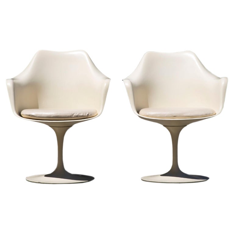 Eero Saarinen for Knoll Tulip armchairs, 1960s, offered by Sheafer + King Modern