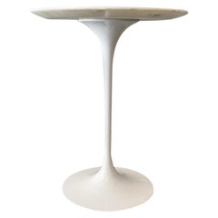 Eero Saarinen Knoll Tulip Coffe Table White Carrara Calacatta Marble, Italy 1970