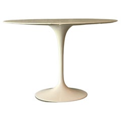 Eero Saarinen Knoll Tulip Round Table Calacatta Marble Aluminum 1957