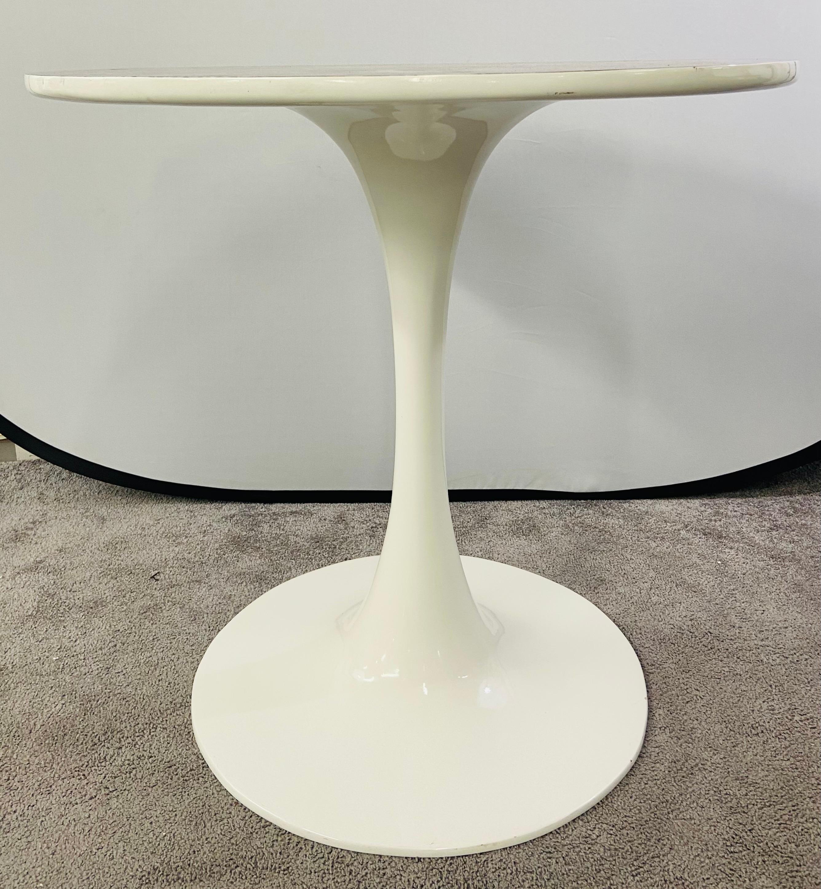 Mid-Century Modern Center or Side Table with Epoxy Resin Design