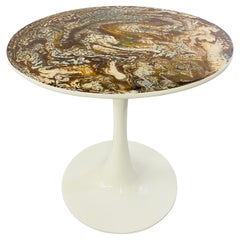 Center or Side Table with Epoxy Resin Design