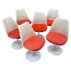 Eero Saarinen & Knoll,"Tulip" Swivell 6 Tulip Chairs