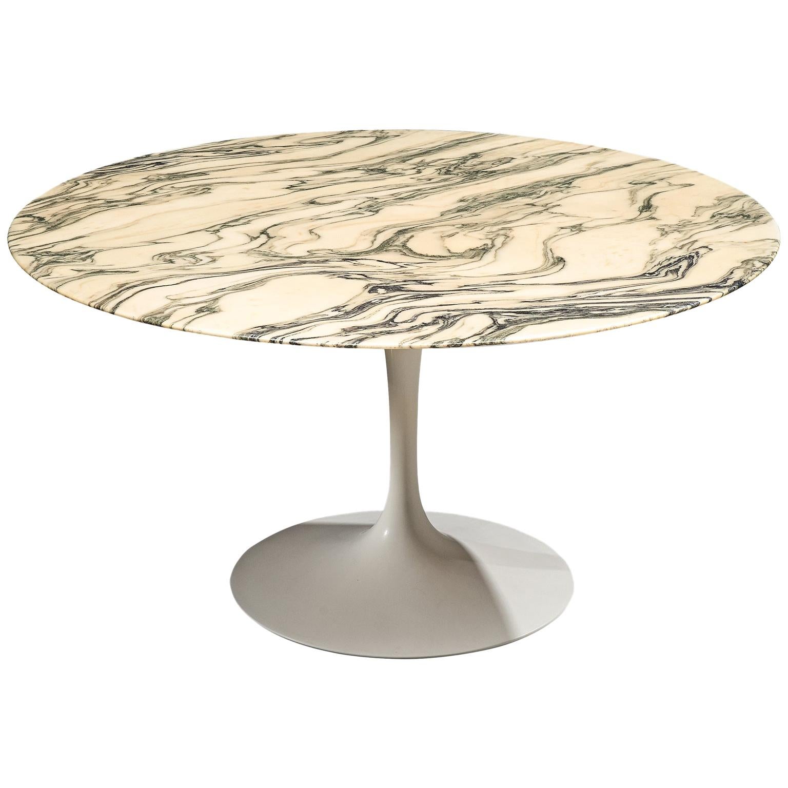 Eero Saarinen Large 'Tulip' Dining Table with Marble Top for Knoll