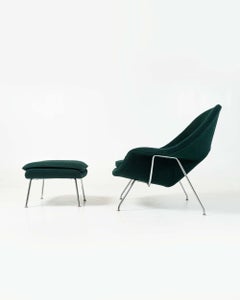 Silla y Otomana Eero Saarinen en Boucle Verde Bosque