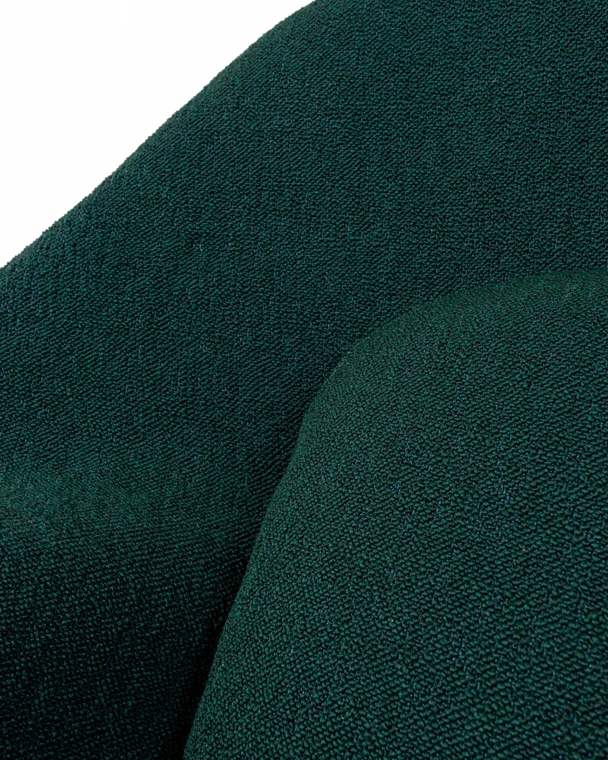 Eero Saarinen Large Womb Chair and Ottoman in Forest Green Boucle In Good Condition For Sale In Seattle, WA