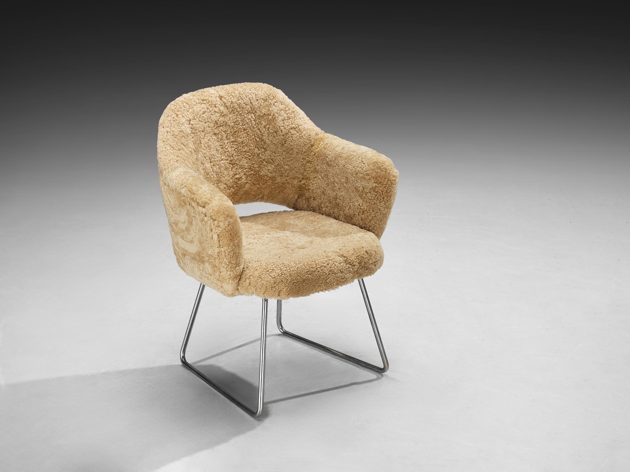 Eero Saarinen for Knoll International, limited edition ‘Conference’ armchair, sheepskin, coated metal, France, Paris, designed in 1957

This armchair was commissioned for the UNESCO Headquarters in Paris, an iconic building completed on November 3,