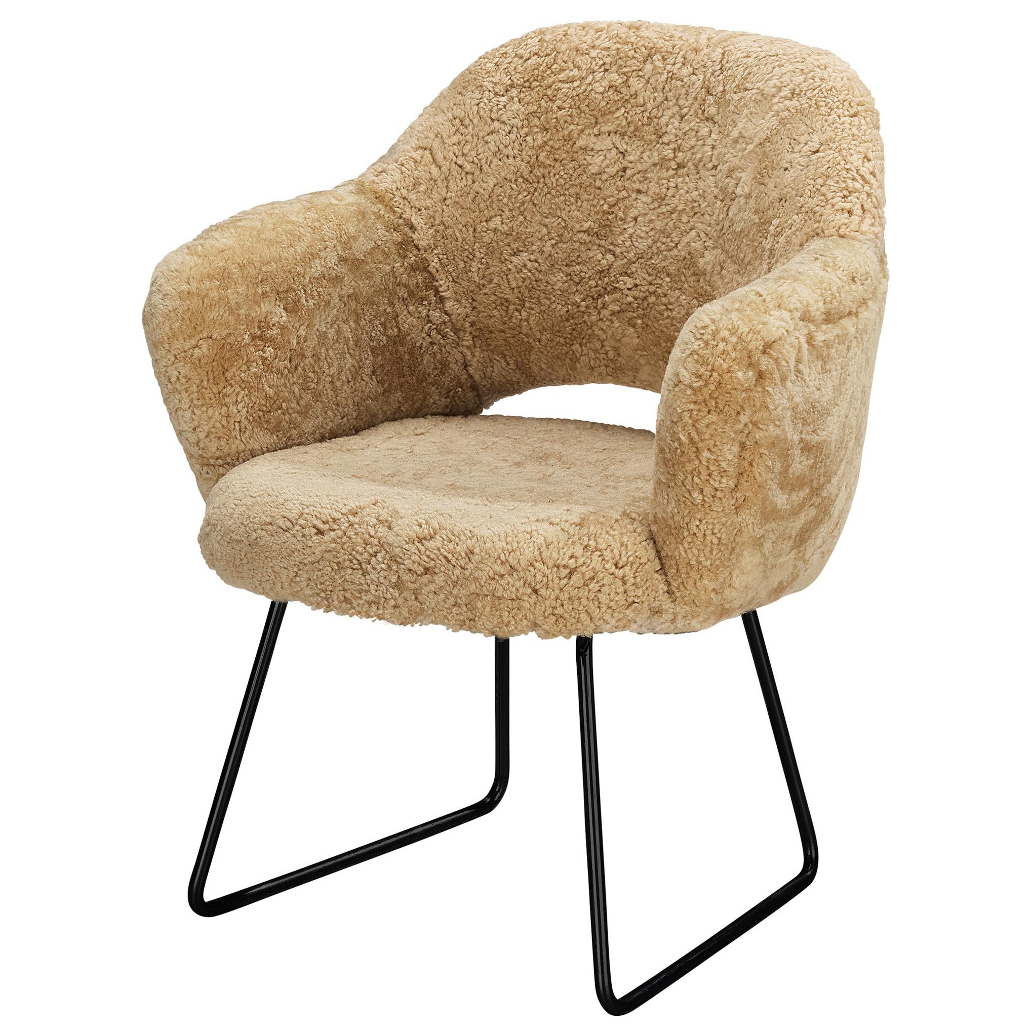 Eero Saarinen Limited Edition 'Conference' Armchair in Sheepskin (Fauteuil de conférence en peau de mouton) en vente