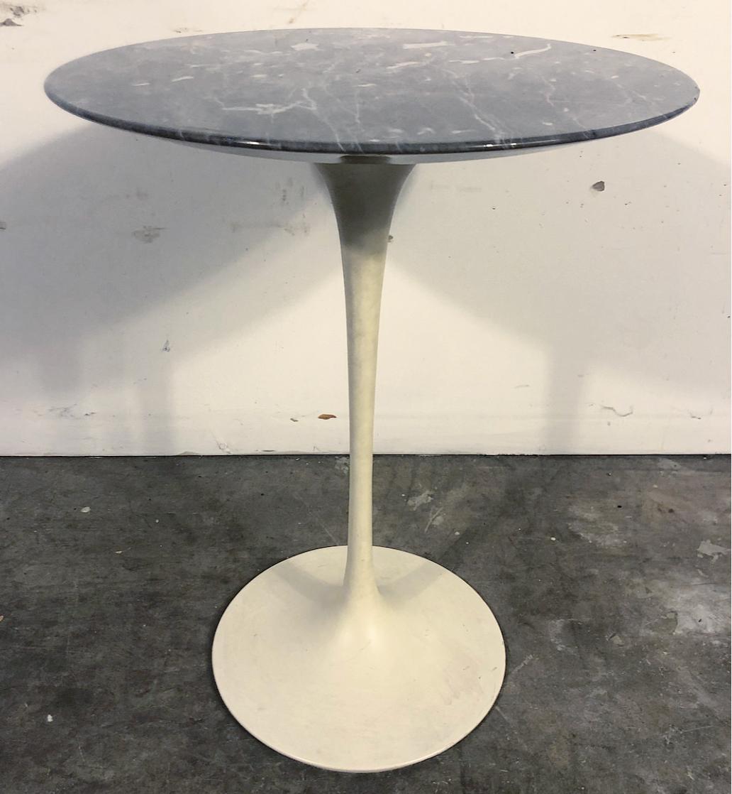 American Eero Saarinen Marble Tulip Side Table for Knoll