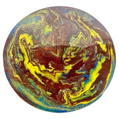 Eero Saarinen MCM Style Tulip Dining or Center Table with Epoxy Resin Design Top