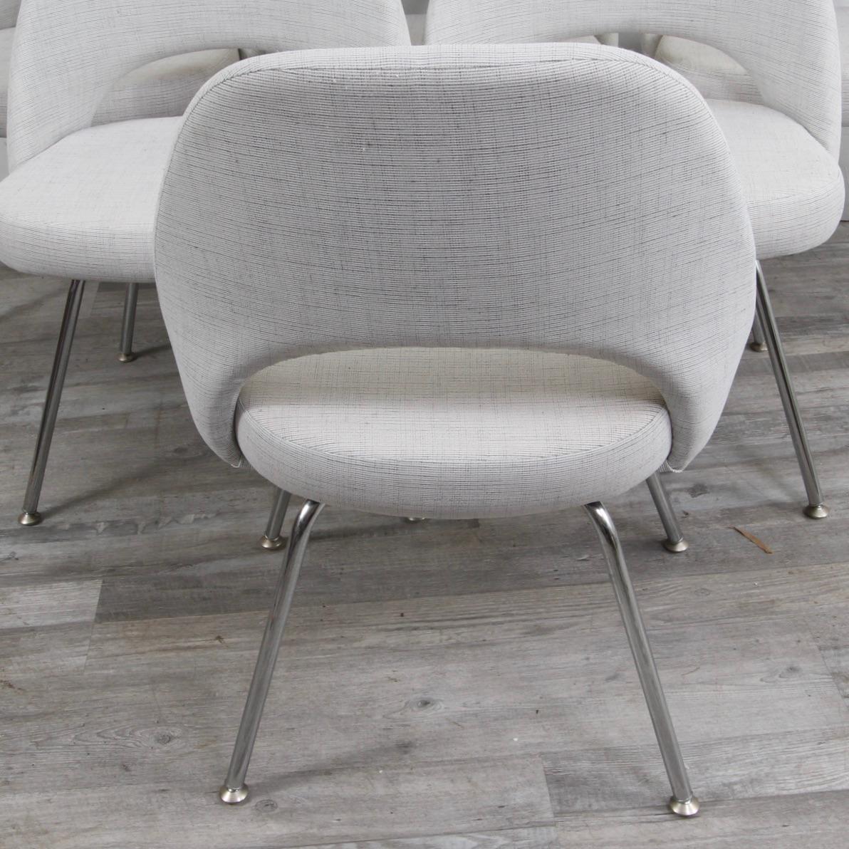 American Eero Saarinen Open Back Armless Executive Chairs by Knoll