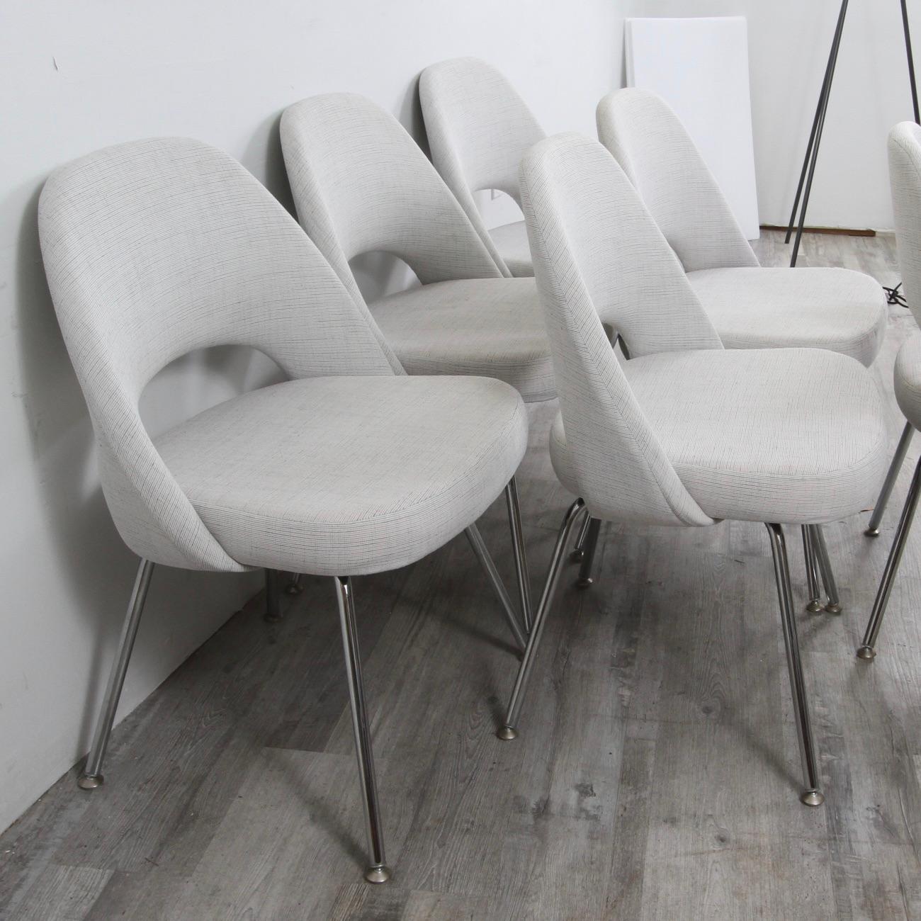 Contemporary Eero Saarinen Open Back Armless Executive Chairs by Knoll
