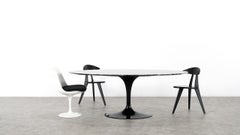 Eero Saarinen, Oval Black Marble Dining Table, 1955 for Knoll International