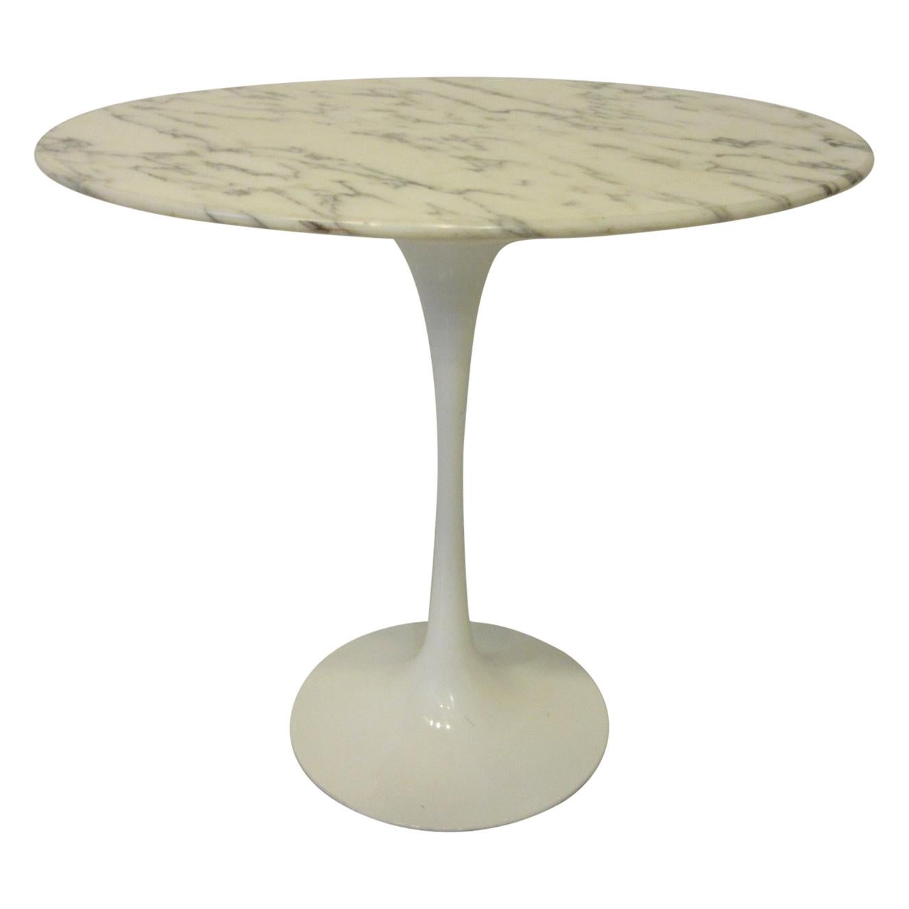 Eero Saarinen Oval Marble Tulip Side Table for Knoll