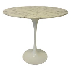 Eero Saarinen Oval Marble Tulip Side Table for Knoll