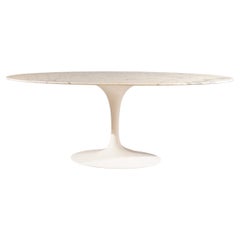 Eero Saarinen Oval Tulip Dining Table Marble Knoll International