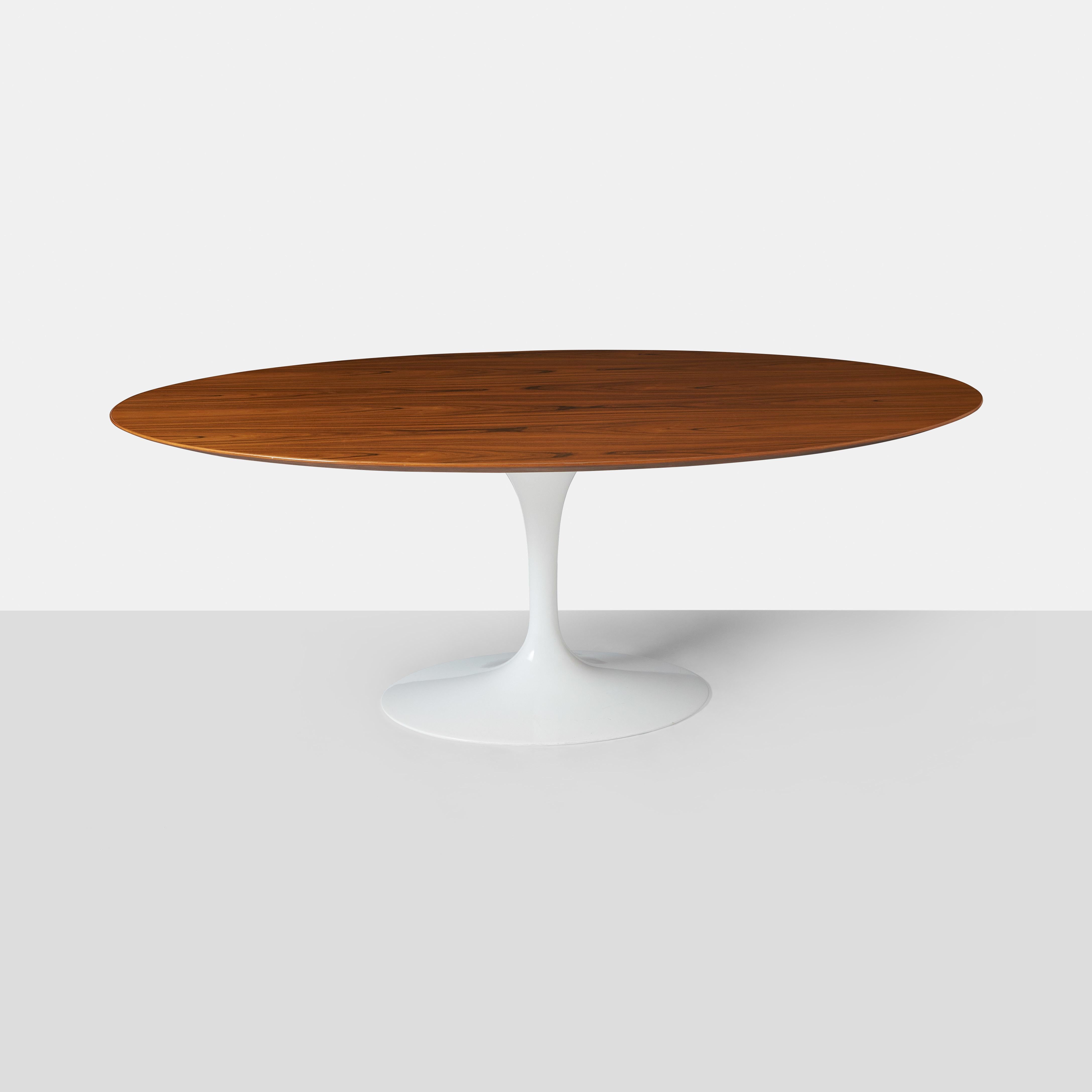 Modern Eero Saarinen Oval Walnut Dining Table for Knoll