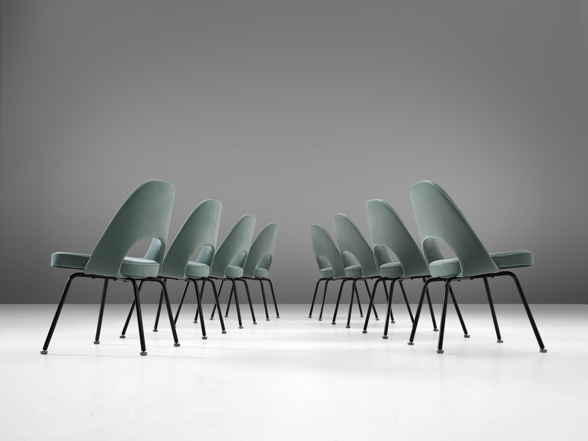 Mid-Century Modern Eero Saarinen Set of Eight Customized Dining Chairs