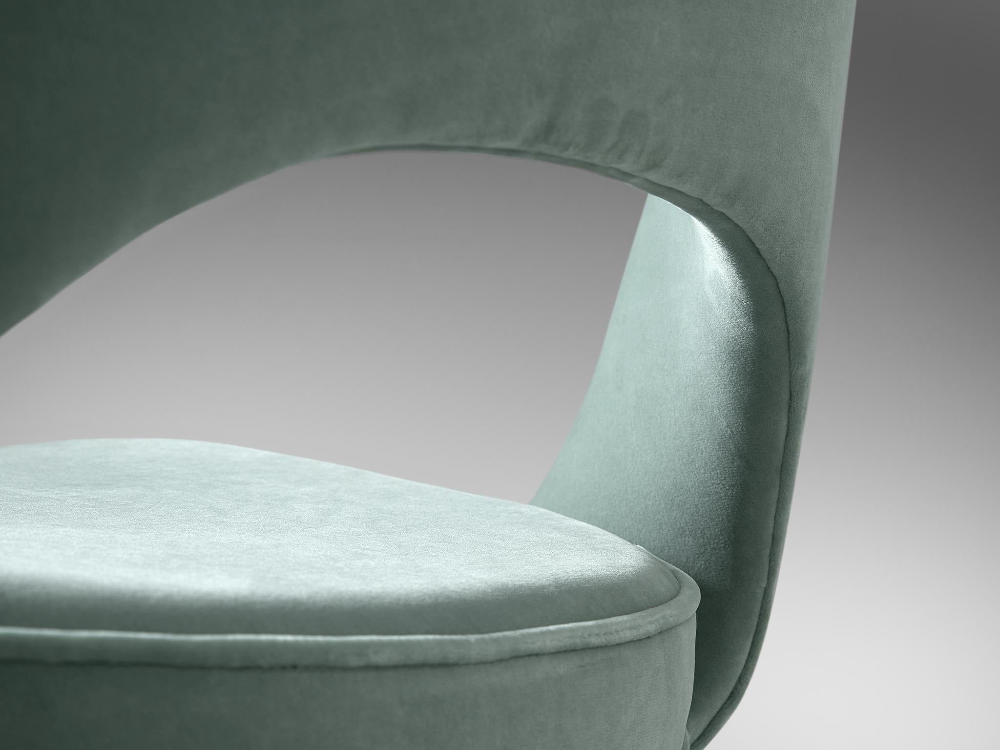 Metal Eero Saarinen Set of Eight Customized Dining Chairs