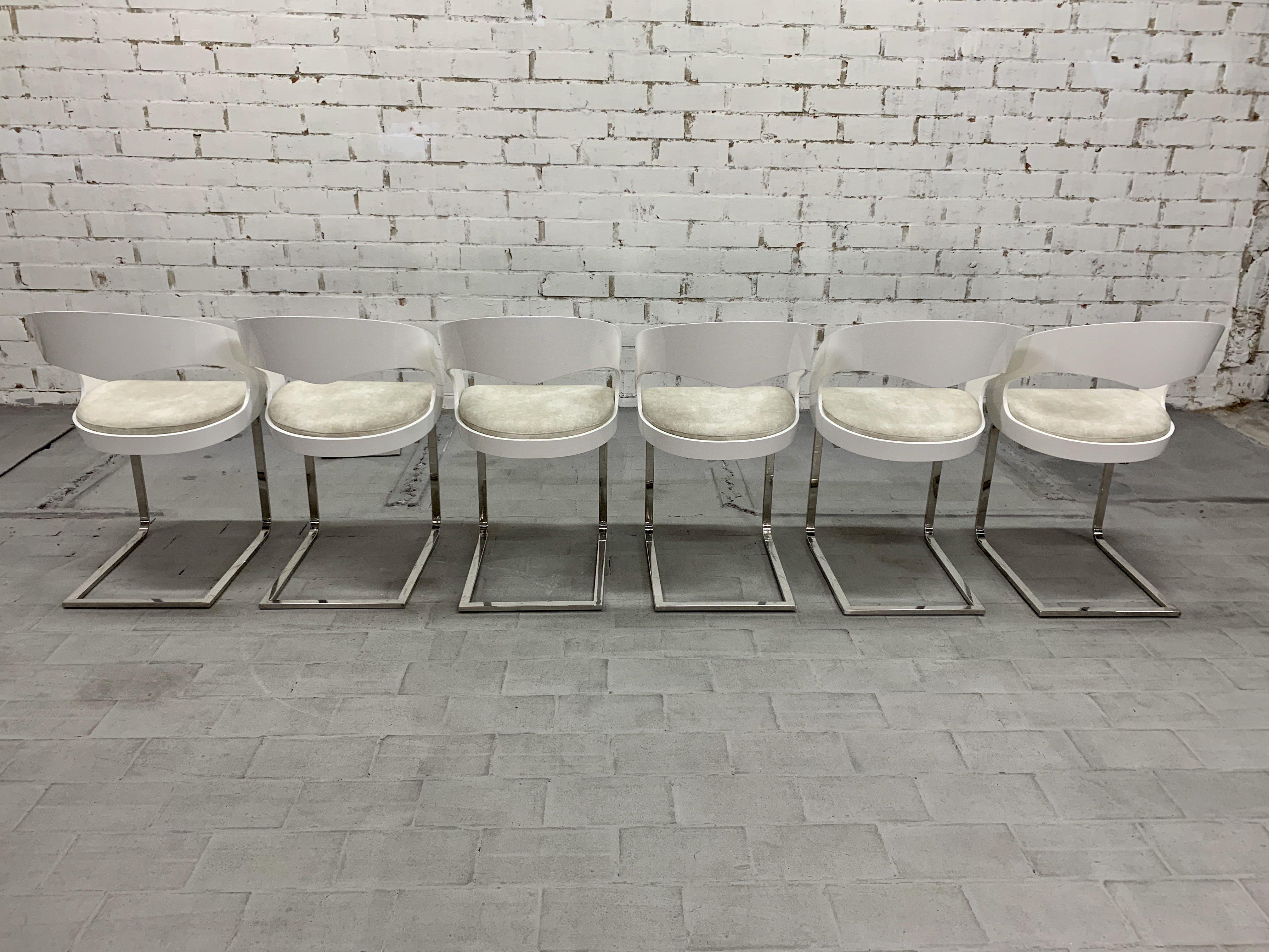 Eero Saarinen Styled Contemporary Dining Chairs - Set of 6 For Sale 3