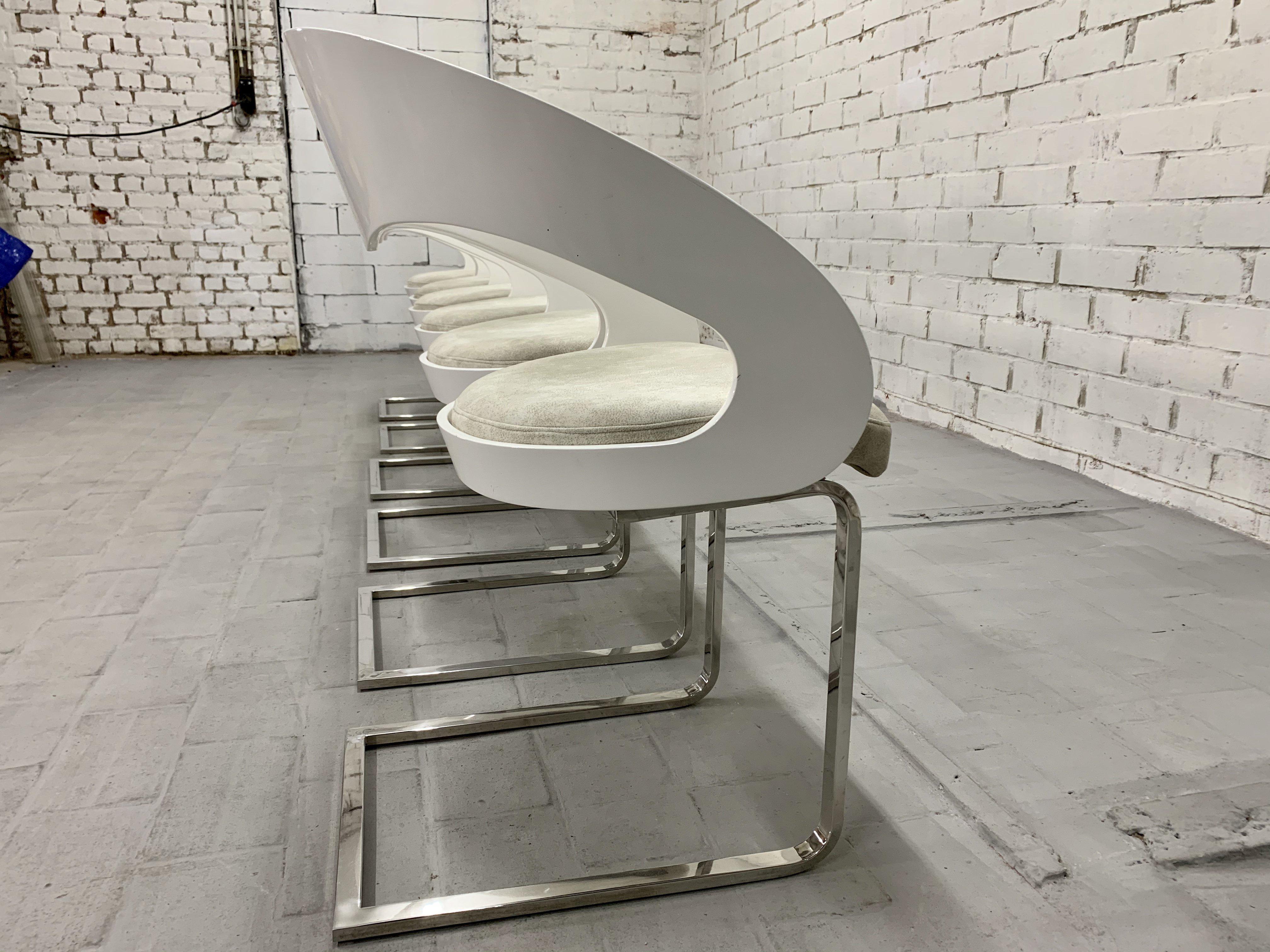 Chaises de salle à manger contemporaines de style Eero Saarinen - Lot de 6 en vente 2