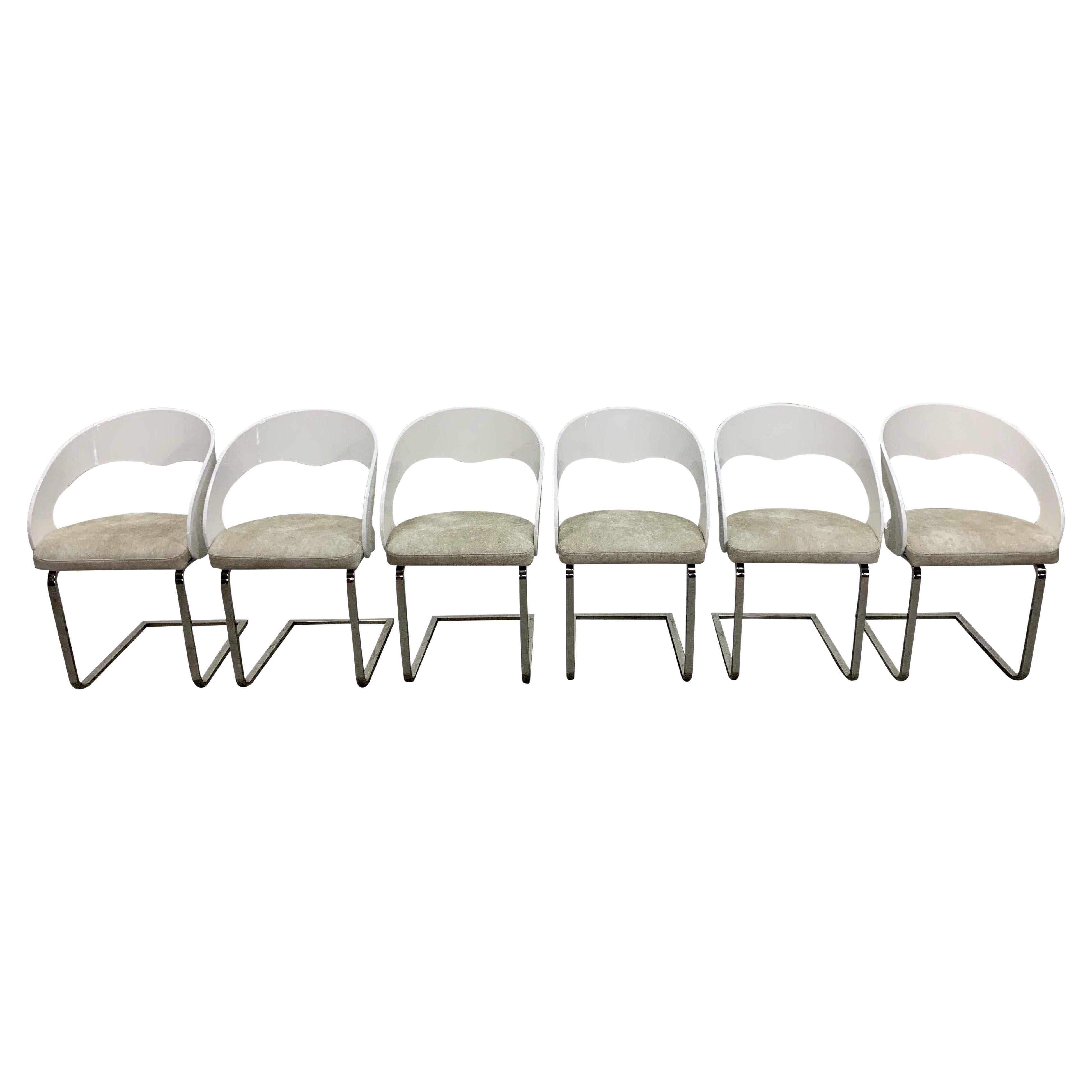 Chaises de salle à manger contemporaines de style Eero Saarinen - Lot de 6