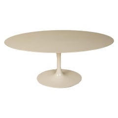 Eero Saarinen Tulip Base Dining Table, White Laminate Top, 1963