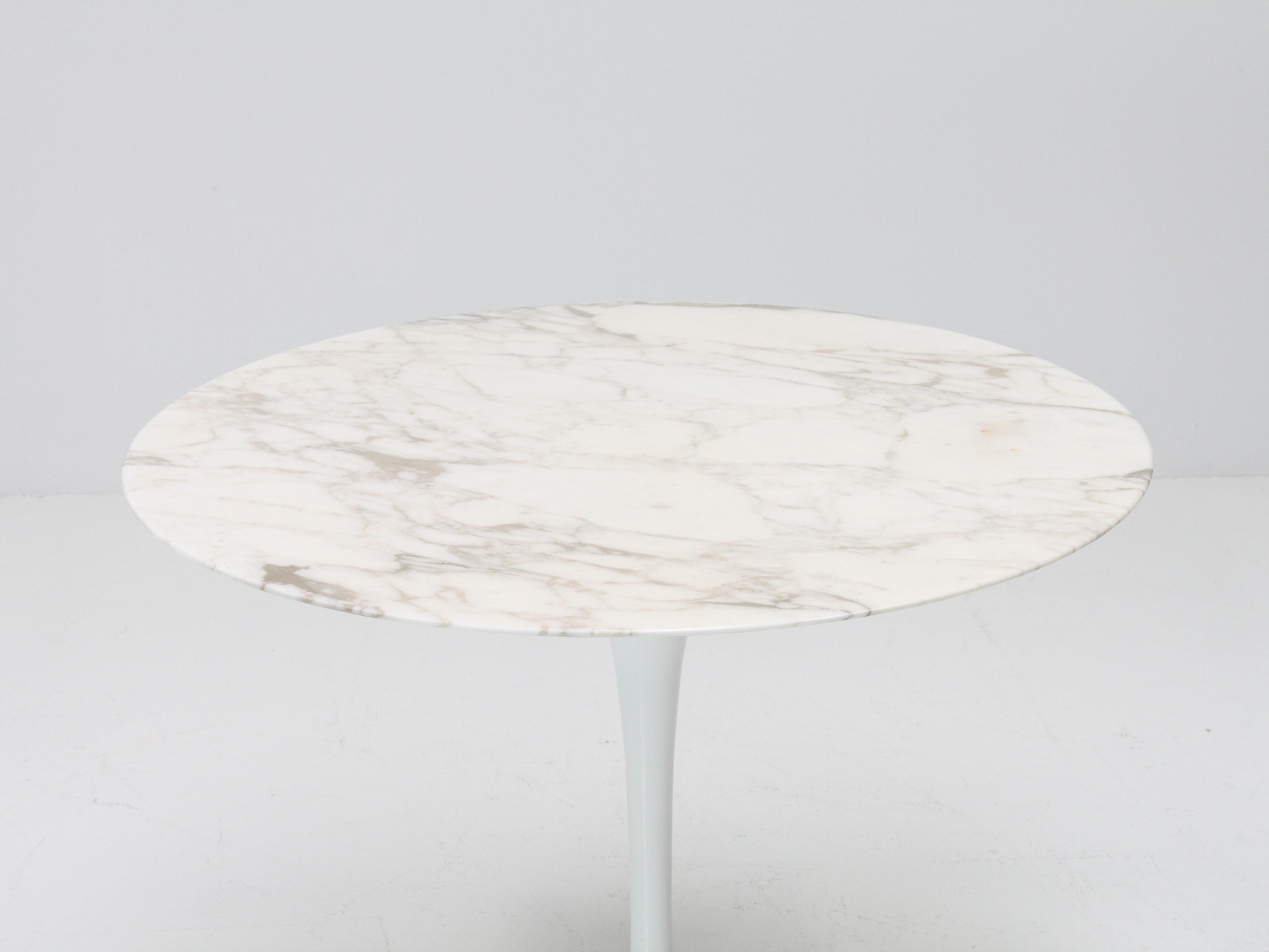 20th Century Eero Saarinen Tulip Dining Table, Marble Top, Knoll, Designed 1956