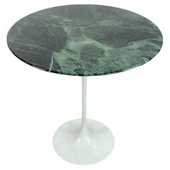 Vintage Eero Saarinen Tulip Side Table for Knoll in Verdi Alpi Marble