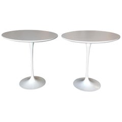 Eero Saarinen "Tulip" Side Table for Knoll, Pair 
