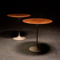 Eero Saarinen Tulip Side Tables for Knoll in Walnut