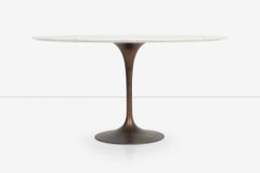 Eero Saarinen Tulip Table in Bronze with Carrara Marble Top