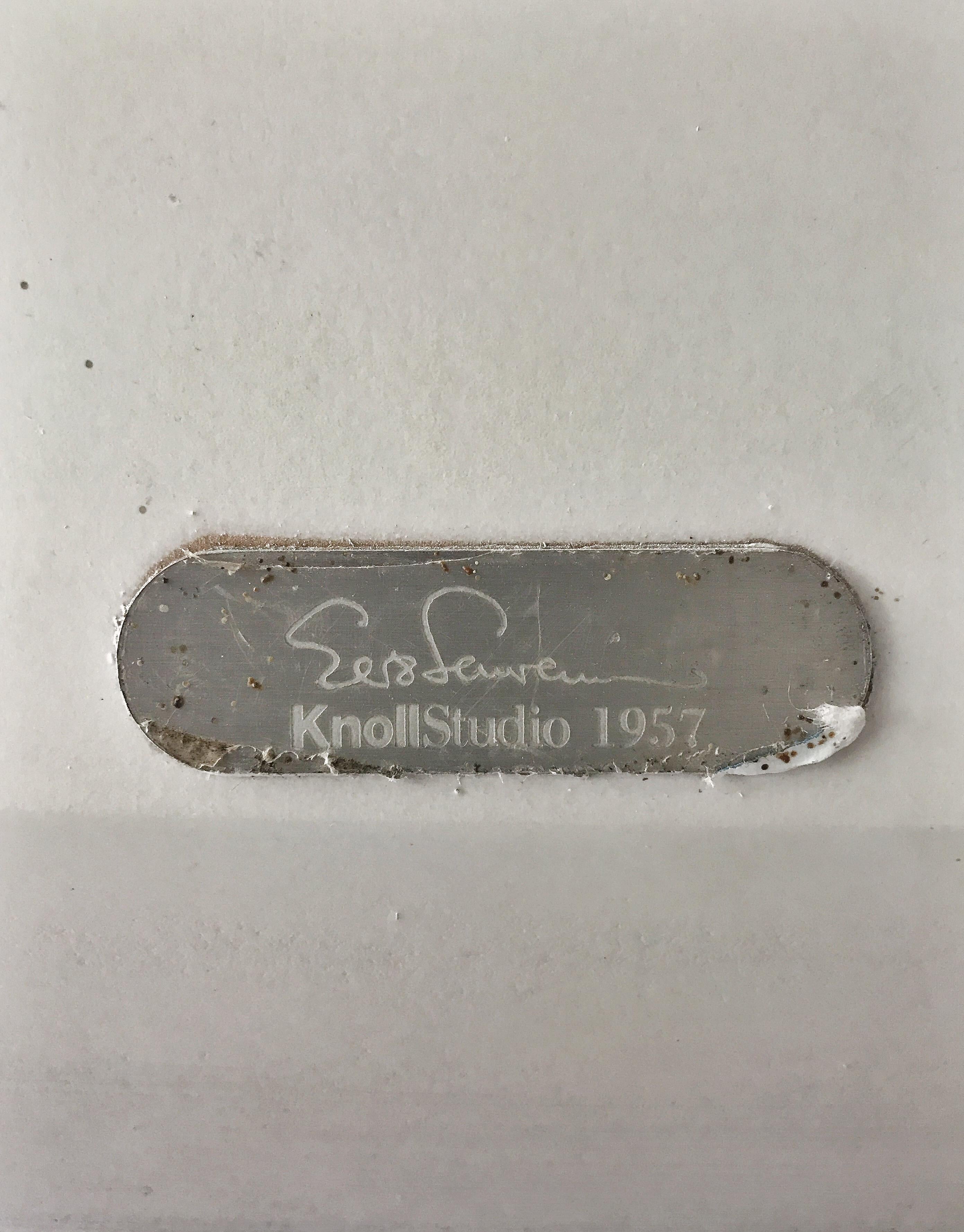 Eero Saarinen Unusual 96’ Custom Cerused Dining Table for Knoll 5