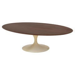 Eero Saarinen Walnut Tulip Coffee Table, Mid-Century Modern, 1950s
