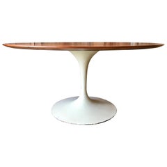 Eero Saarinen Walnut Tulip Dining Table for Knoll