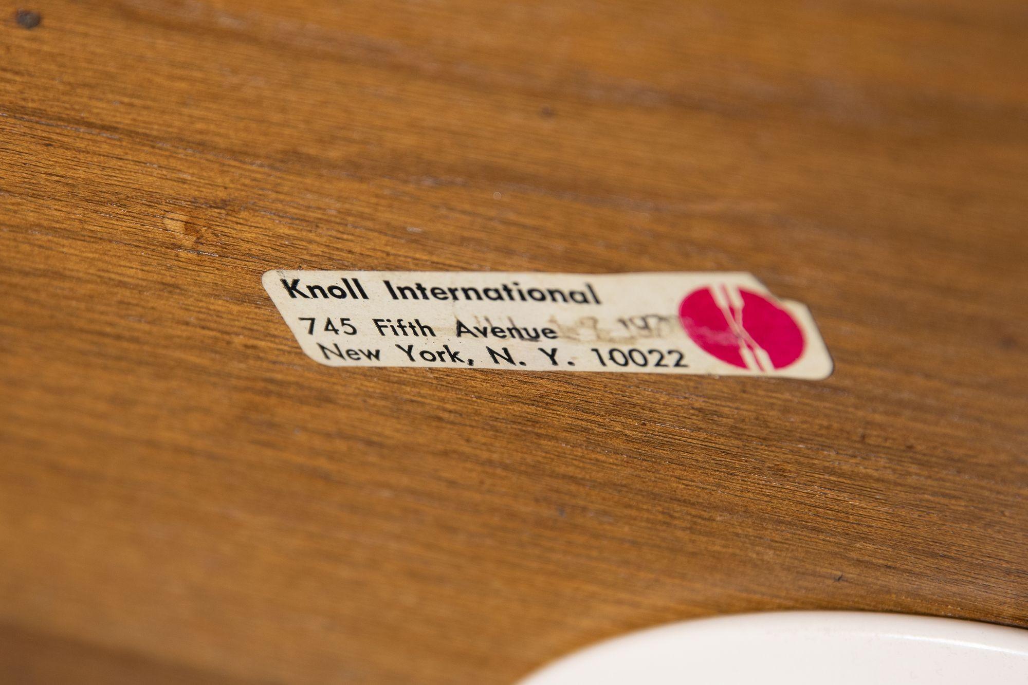 20th Century Eero Saarinen Walnut Tulip Side Table for Knoll with Walnut Tops