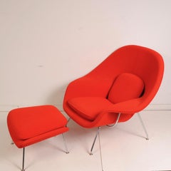 Eero Saarinen Womb Chair and Ottoman for Knoll