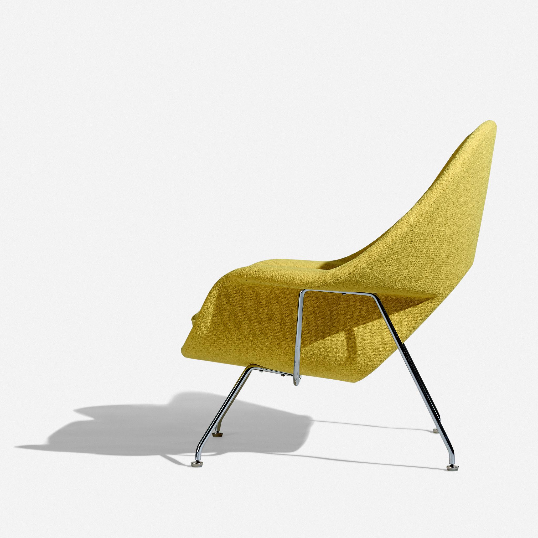 yellow womb chair