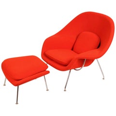 Eero Saarinen Womb Chair and Ottoman for Knoll